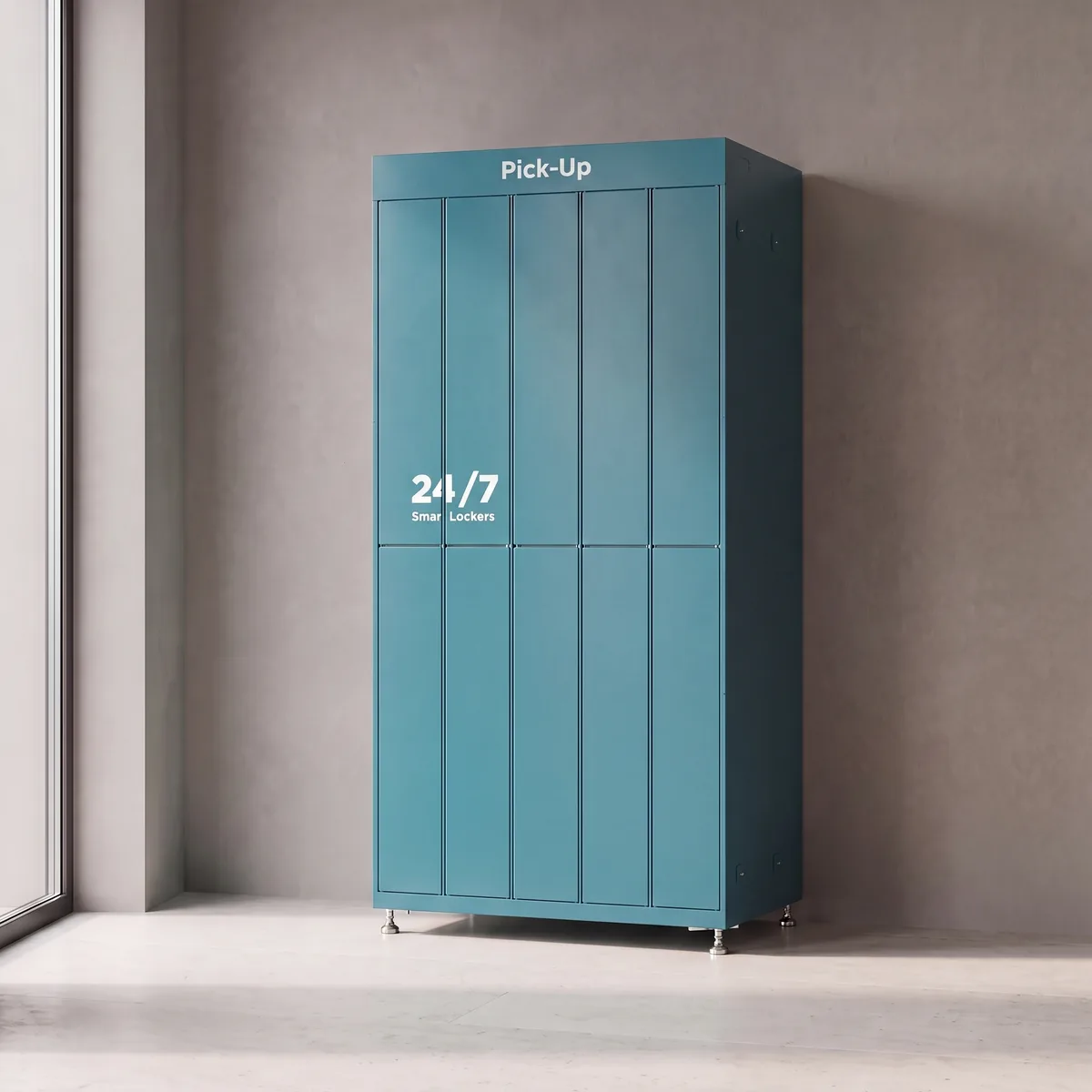 A Proxalo Pick-Up unit, ten compartments behind five door columns